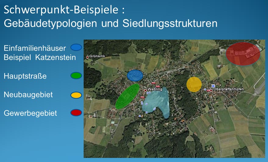 Siedlungsstruktur Weßling als Beispiel
